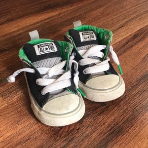 Converse All Star Green, White, & Black Sneakers